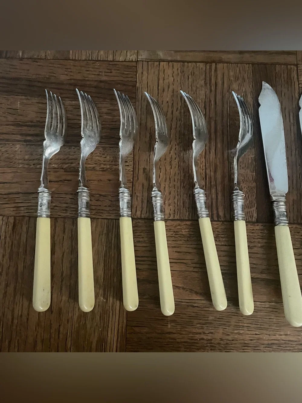 Antique Victorian R.F. Mosley Sheffield Silverplate Fish Set 11pc